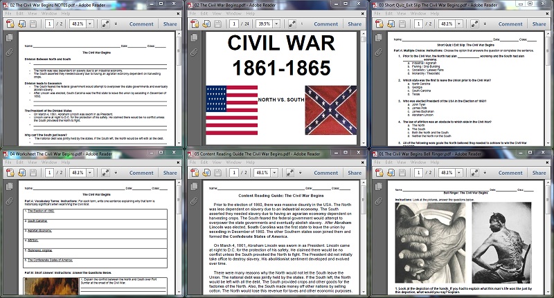 The Civil War Begins Civil War Lesson Plans
